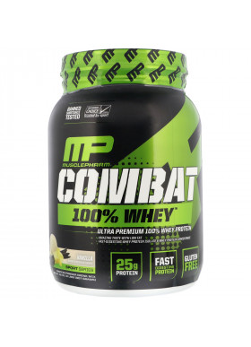 MusclePharm, Combat 100% Whey Protein, Vanilla, 2 lbs (907 g)