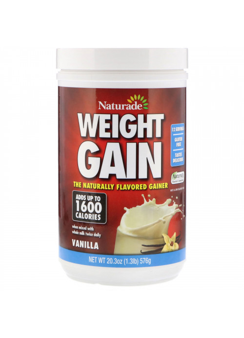Naturade, Weight Gain, Vanilla, 1.3 lbs (576 g)