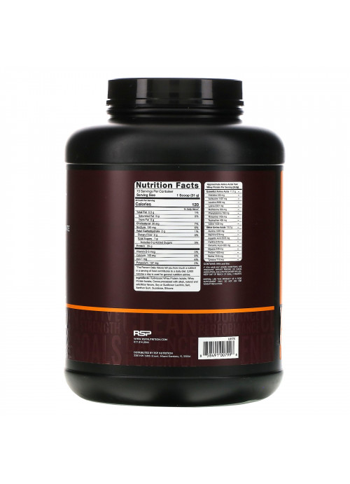 RSP Nutrition, IsoLean, Hydrolyzed Whey Isolate, EAAs & BCAAs, Chocolate, 5 lbs (2,268 g)