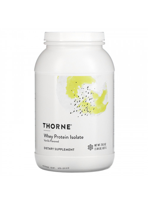 Thorne Research, Whey Protein Isolate, Vanilla, 1.84 lb (837 g)