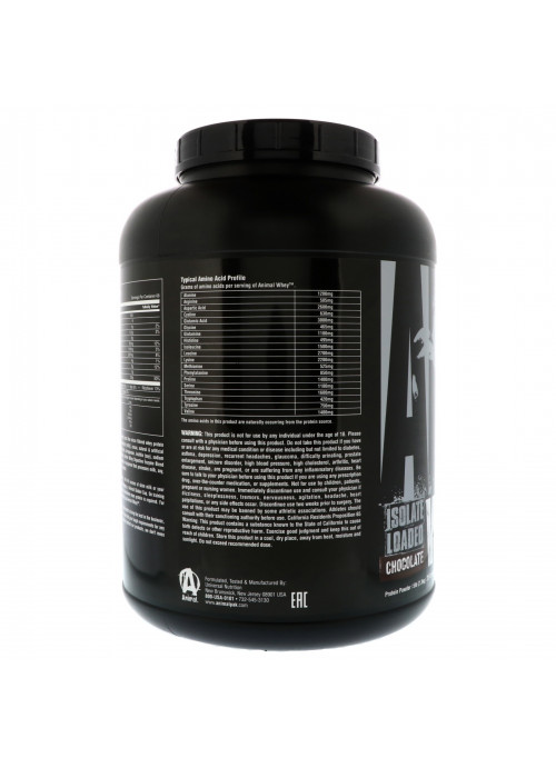 Universal Nutrition, Animal Whey Isolate Loaded, Chocolate, 5 lb (2.3 kg)
