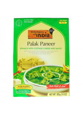 Kitchens of India, Palak Paneer, Spinach with Cottage Cheese and Sauce, Mild, 10 oz (285 g)