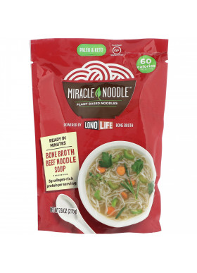 Miracle Noodle, Bone Broth Noodle Soup, Beef, 7.6 oz (215 g)