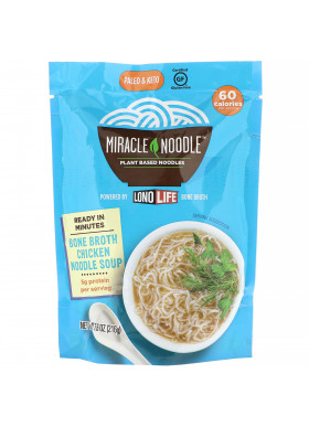 Miracle Noodle, Bone Broth Noodle Soup, Chicken, 7.6 oz (215 g)