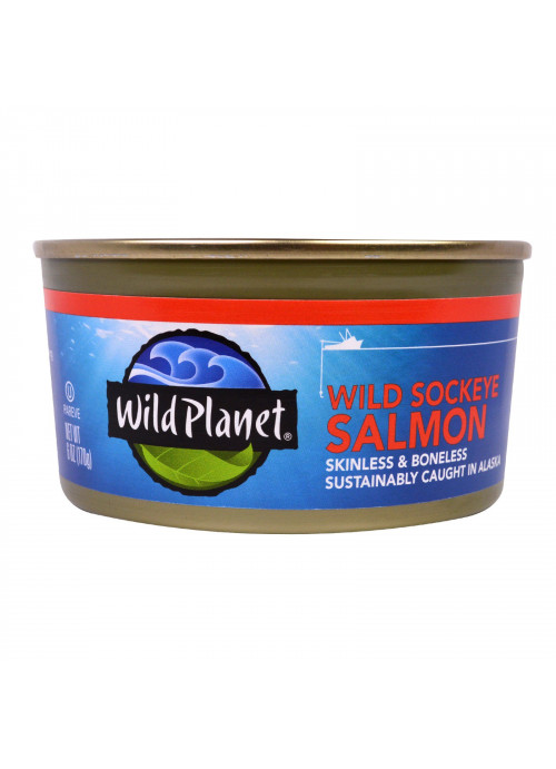 Wild Planet, Wild Sockeye Salmon, Skinless & Boneless, 6 oz (170 g)