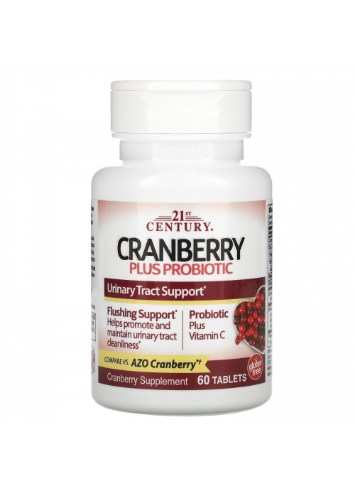 21st Century, Cranberry Plus Probiotic, 60 Tablets