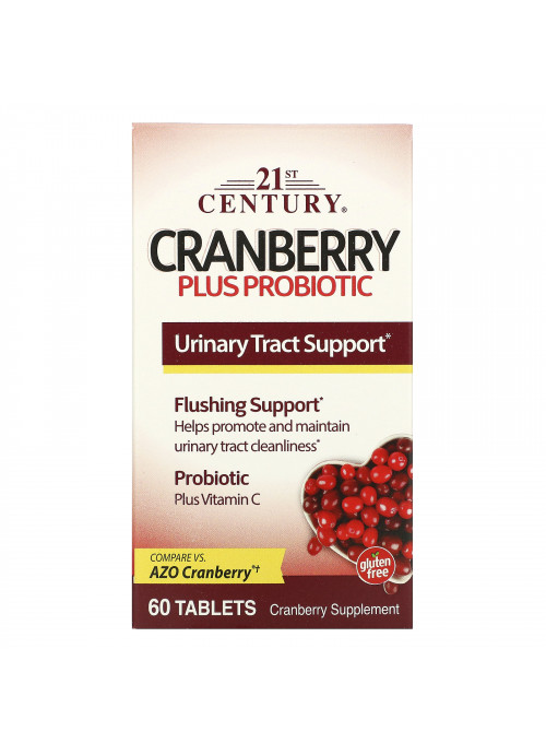 21st Century, Cranberry Plus Probiotic, 60 Tablets