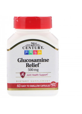 21st Century, Glucosamine Relief, 500 mg, 60 Easy To Swallow Capsules