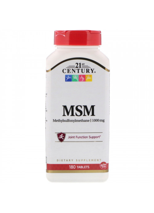 21st Century, MSM, Methylsulfonylmethane, 1,000 mg, 180 Tablets