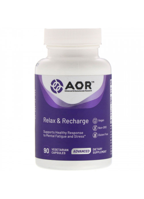 Advanced Orthomolecular Research AOR, Relax & Recharge, 90 Vegetarian Capsules