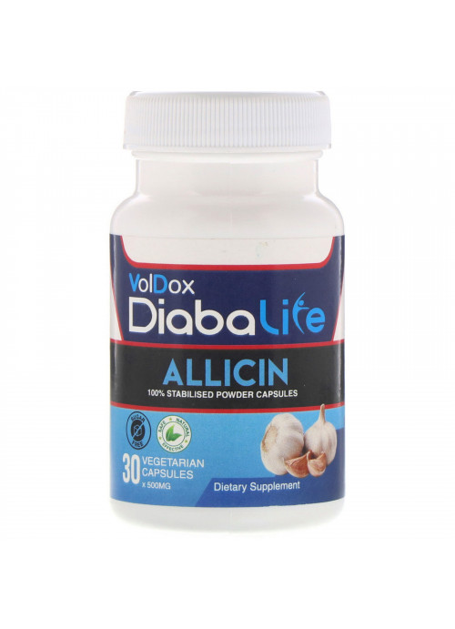 Allimax, Diabalife, Allicin, 500 mg, 30 Vegetarian Capsules