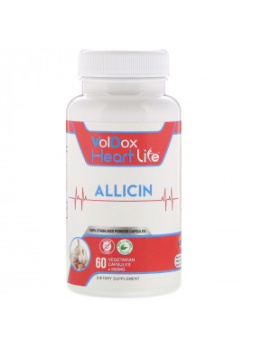 Allimax, HeartLife, Allicin, 500 mg, 60 Vegetarian Capsules