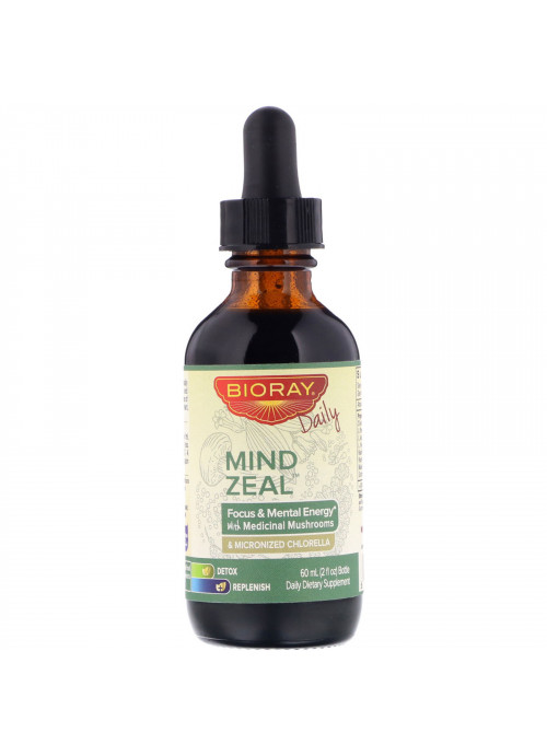 Bioray, Mind Zeal, Focus & Mental Energy, Alcohol Free, 2 fl oz (60 ml)