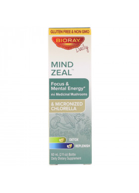 Bioray, Mind Zeal, Focus & Mental Energy, Alcohol Free, 2 fl oz (60 ml)