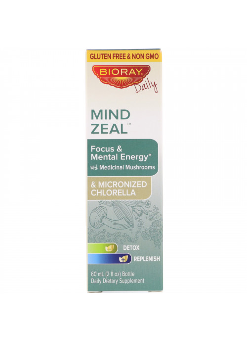 Bioray, Mind Zeal, Focus & Mental Energy, Alcohol Free, 2 fl oz (60 ml)