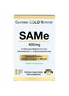 California Gold Nutrition, SAMe, Preferred Form Butanedisulfonate, 400 mg, 60 Enteric Coated Tablets