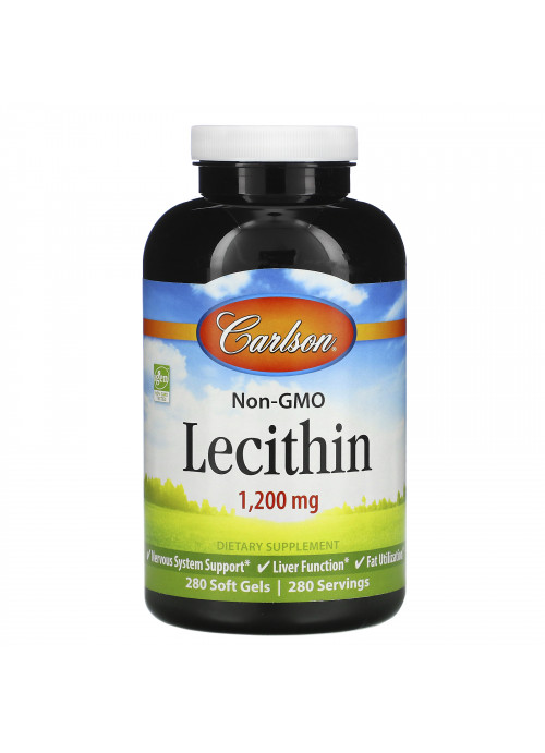 Carlson Labs, Lecithin, 1,200 mg, 280 Soft Gels