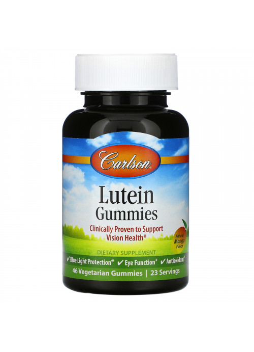 Carlson Labs, Lutein Gummies, Natural Mango, 46 Vegetarian Gummies