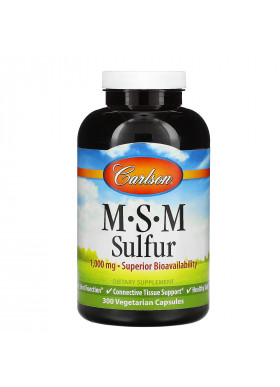 Carlson Labs, MSM Sulfur, 1,000 mg, 300 Vegetarian Capsules