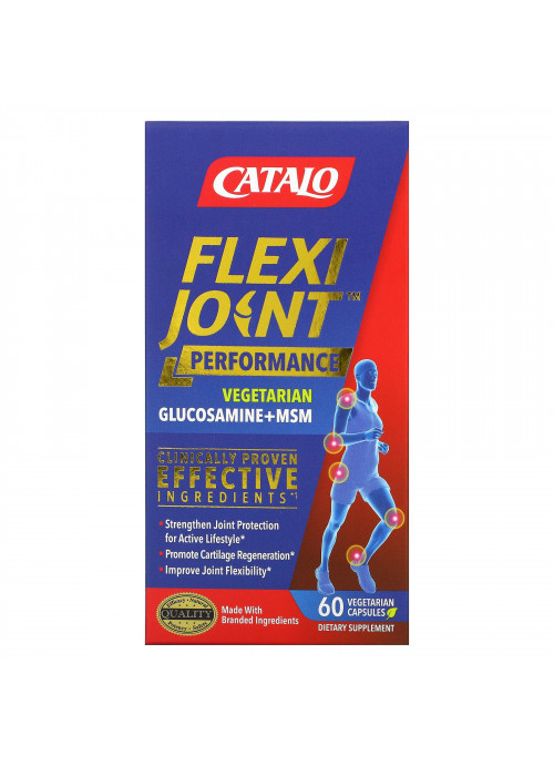 Catalo Naturals, FlexiJoint Performance, Glucosamine & MSM, 60 Vegetarian Capsules