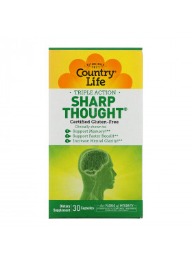 Country Life, Triple Action SharpThought, 30 Capsules