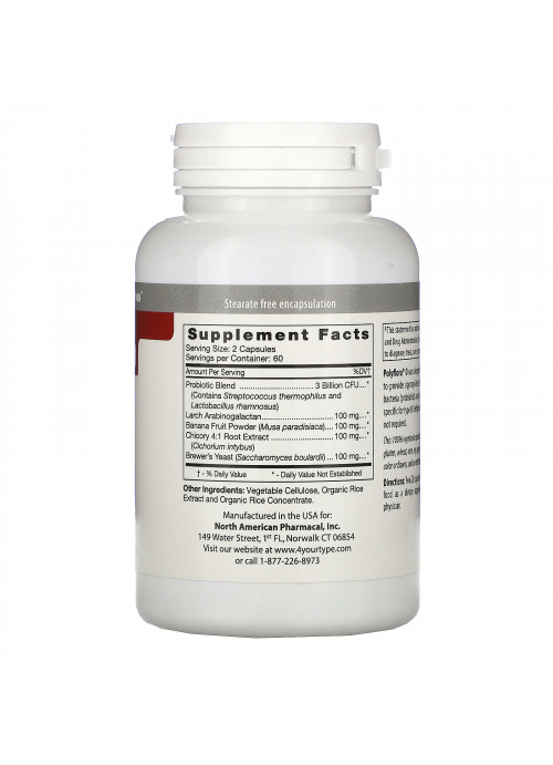 D'adamo, Polyflora, Probiotic Formula Designed for Blood Type O, 120 Vegetarian Capsules