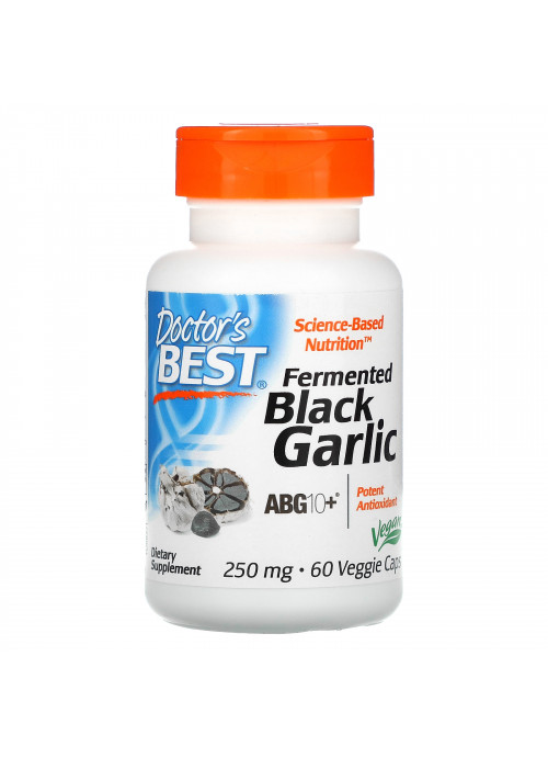 Doctor's Best, Fermented Black Garlic ABG10+, 250 mg, 60 Veggie Caps