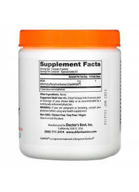 Doctor's Best, MSM Powder with OptiMSM, 8.8 oz (250 g)