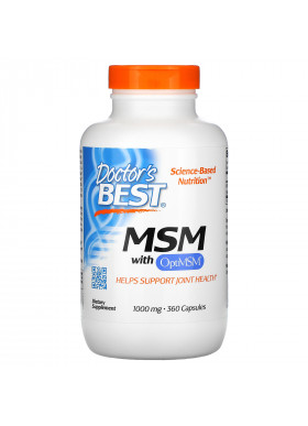 Doctor's Best, MSM with OptiMSM, 1,000 mg, 360 Capsules