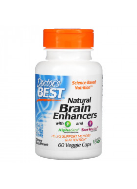 Doctor's Best, Natural Brain Enhancers wtih AlphaSize and SerinAid, 60 Veggie Caps