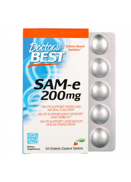 Doctor's Best, SAM-e, 200 mg, 60 Enteric Coated Tablets