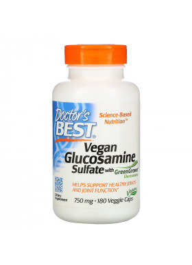 Doctor's Best, Vegan Glucosamine Sulfate with GreenGrown Glucosamine, 750 mg, 180 Veggie Caps