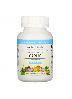 Eclectic Institute, Raw Fresh Freeze-Dried, Garlic, 550 mg, 120 Non-GMO Veg Caps