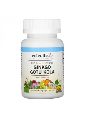 Eclectic Institute, Raw Fresh Freeze-Dried, Ginkgo Gotu Kola, 275 mg, 90 Non-GMO Veg Caps