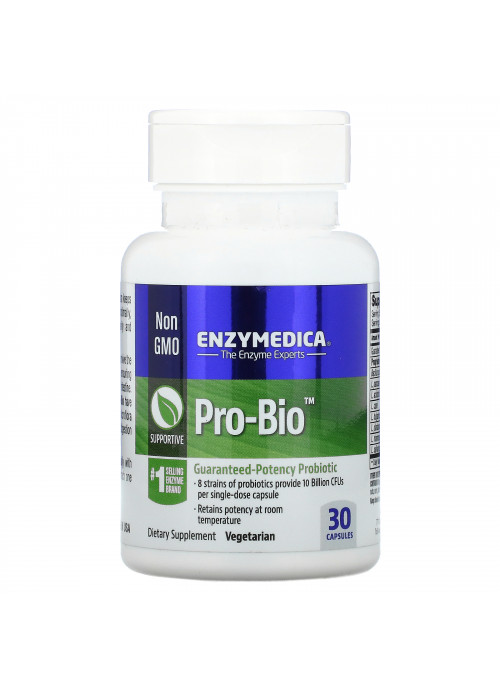 Enzymedica, Pro Bio, Guaranteed Potency Probiotic, 30 Capsules