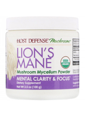 Fungi Perfecti, Lion's Mane, Mushroom Mycelium Powder, Mental Clarity & Focus, 3.5 oz (100 g)