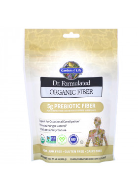 Garden of Life, Dr. Formulated, Organic Fiber, Clear, Unflavored, 6.8 oz (192 g)