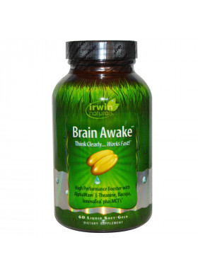 Irwin Naturals, Brain Awake, 60 Liquid Soft-Gels