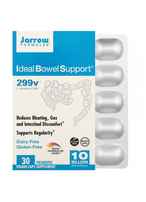 Jarrow Formulas, Ideal Bowel Support, 299v, 10 Billion, 30 Veggie Caps