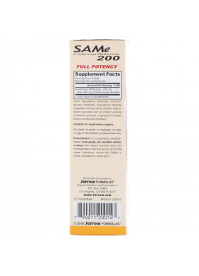 Jarrow Formulas, Natural SAM-e (S-Adenosyl-L-Methionine) 200, 200 mg, 20 Enteric-Coated Tablets