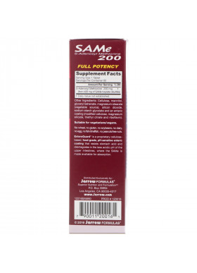 Jarrow Formulas, Natural SAM-e (S-Adenosyl-L-Methionine) 200, 200 mg, 60 Enteric-Coated Tablets