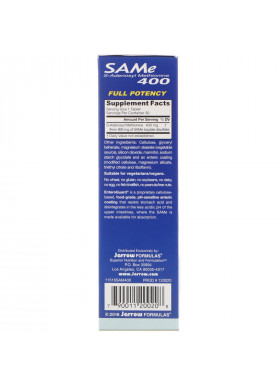 Jarrow Formulas, Natural SAM-e (S-Adenosyl-L-Methionine) 400, 400 mg, 30 Enteric-Coated Tablets