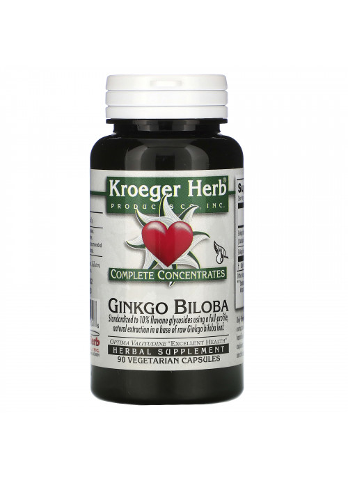 Kroeger Herb Co, Complete Concentrates, Ginkgo Biloba, 90 Vegetarian Capsules