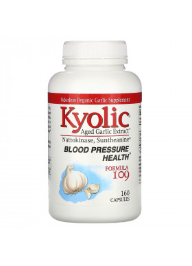 Kyolic, Aged Garlic Extract, Blood Pressure Health, Formula 109, 160 Capsules