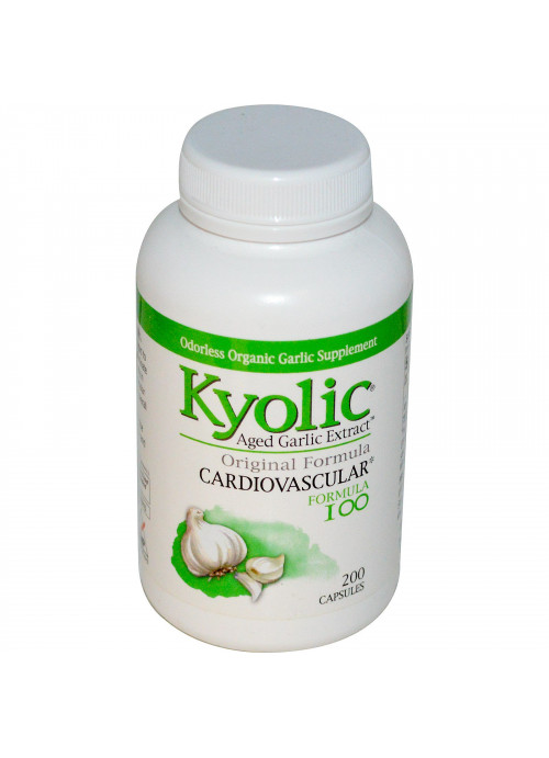 Kyolic, Aged Garlic Extract, Cardiovascular, Formula 100, 200 Capsules