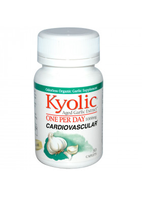 Kyolic, Aged Garlic Extract, One Per Day, Cardiovascular, 1,000 mg, 30 Caplets