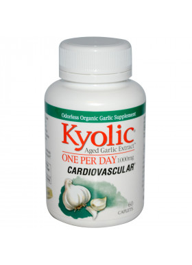 Kyolic, Aged Garlic Extract, One Per Day, Cardiovascular, 1000 mg, 60 Caplets