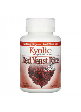 Kyolic, Aged Garlic Extract, Red Yeast Rice Plus CoQ10, 75 Capsules