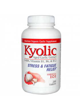 Kyolic, Aged Garlic Extract, Stress & Fatigue Relief, Formula 101, 200 Tablets