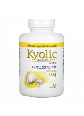 Kyolic, Aged Garlic Extract with Lecithin, Cholesterol Formula 104, 300 Capsules